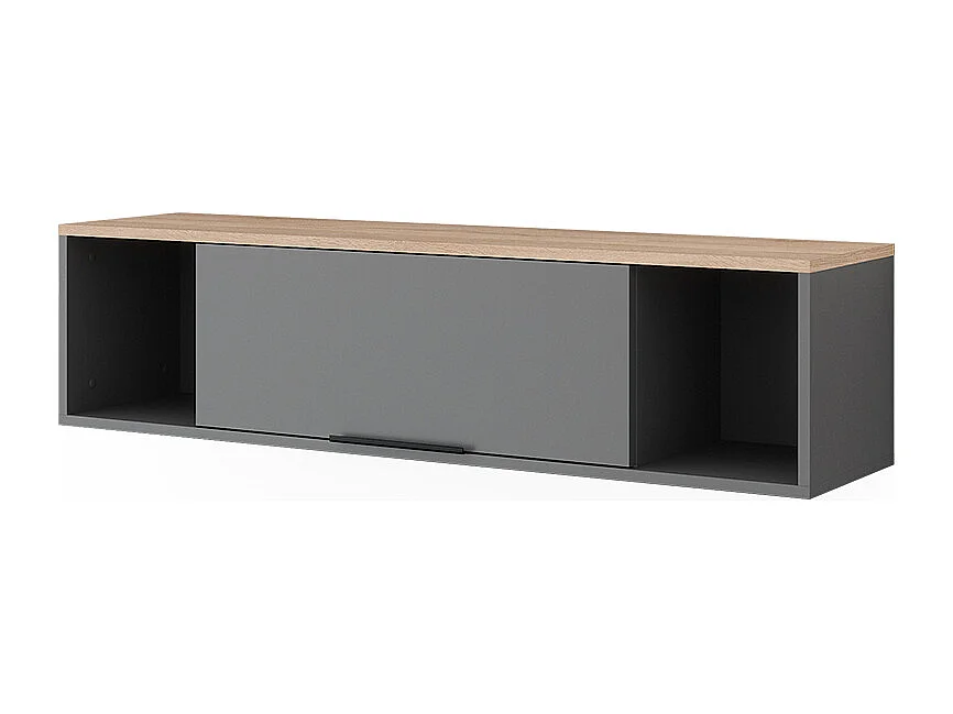 Étagère murale anthracite/sonoma 120x30x30 betti