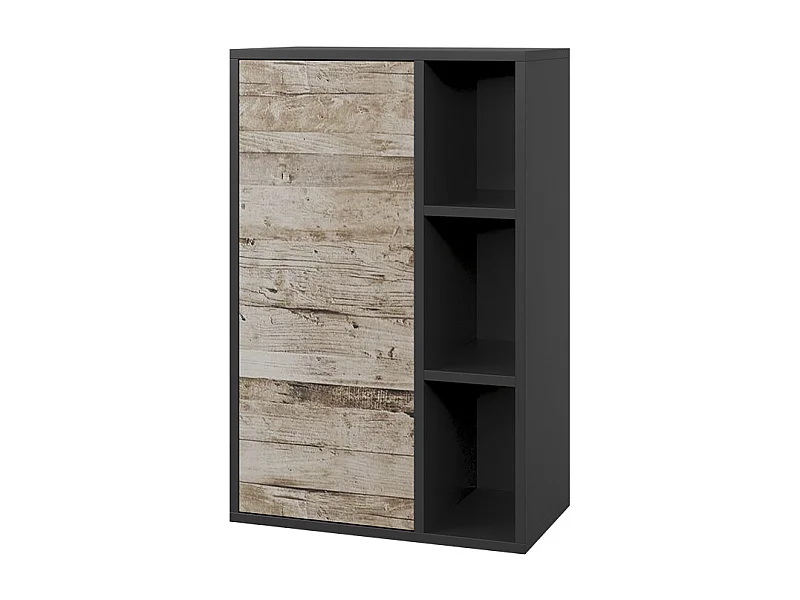 Etagère noir/chêne sable 50.1x28.3x78.4 berno