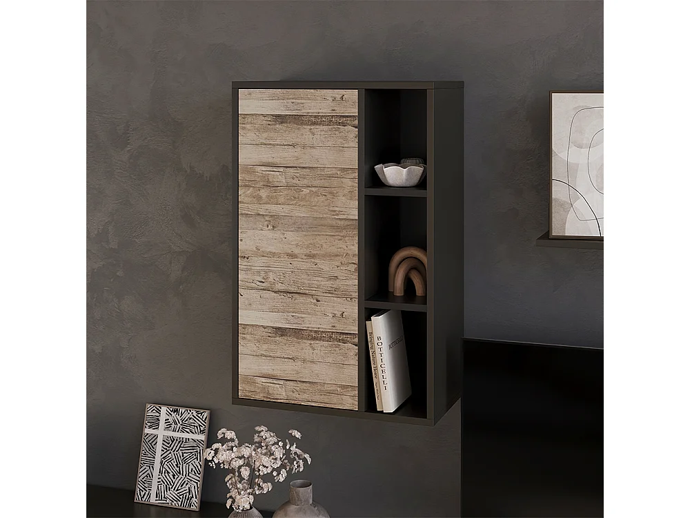 Etagère noir/chêne sable 50.1x28.3x78.4 berno