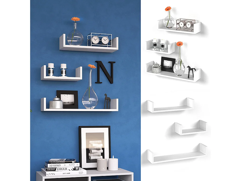 Étagère blanc 60x15x10