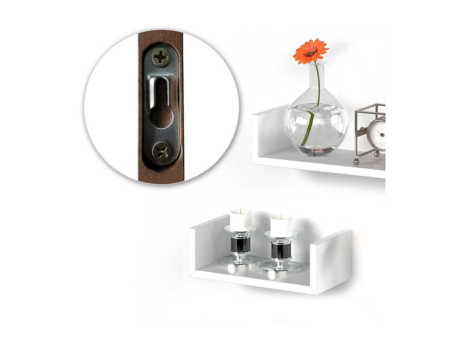 Étagère blanc 60x15x10