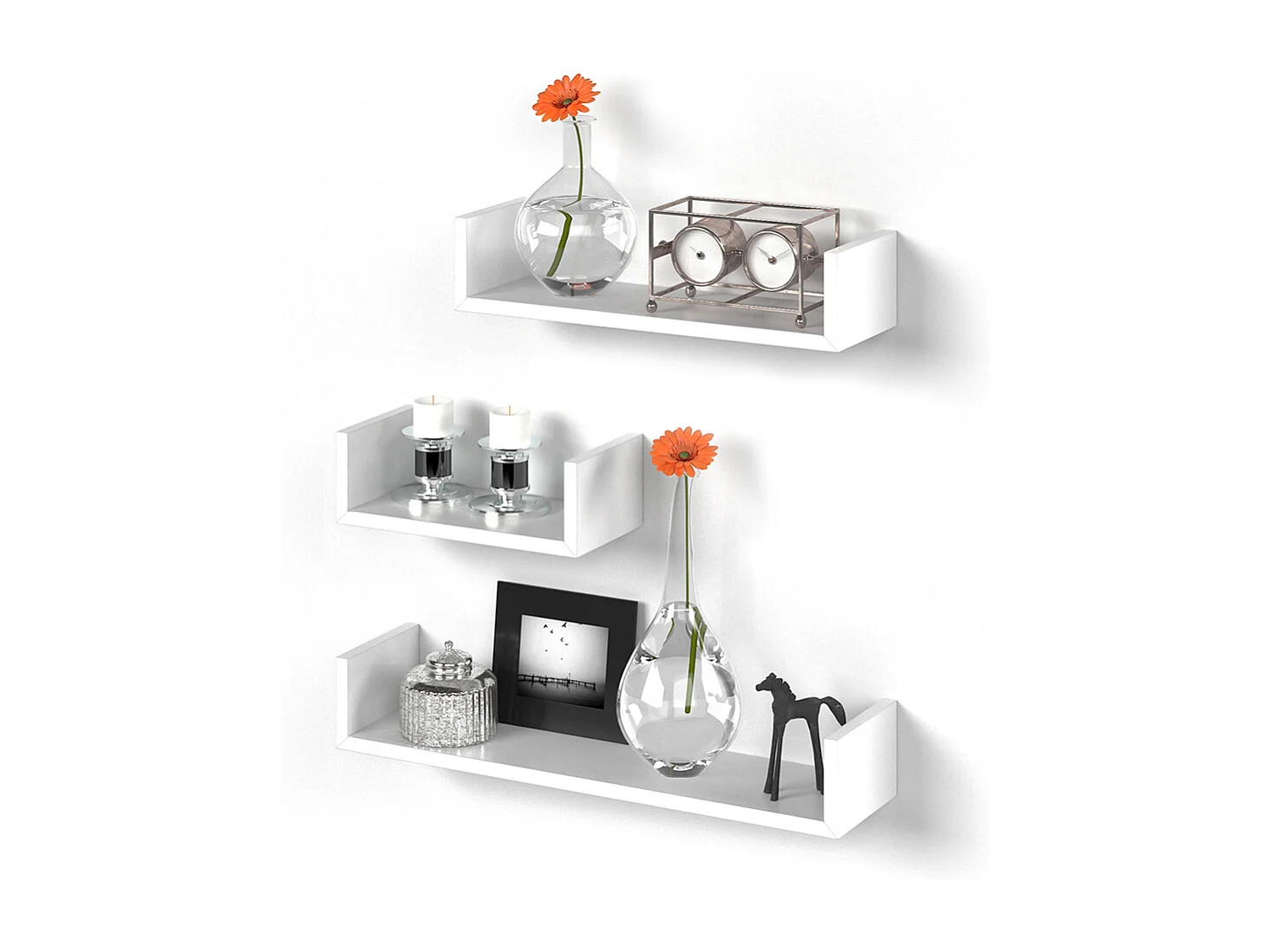 Étagère blanc 60x15x10