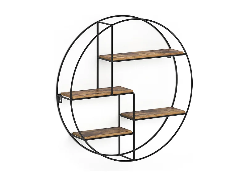 Libreria da parete legno antico 55x11x55 fyrk