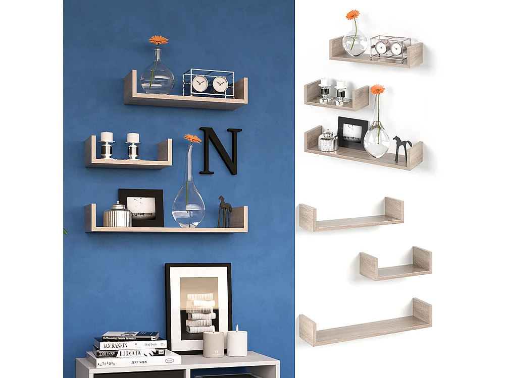 Étagère murale sonoma 60x15x10