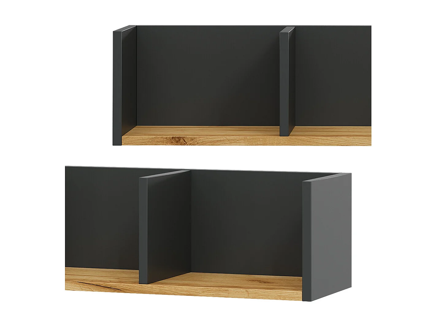 Étagère murale anthracite/chêne doré 90x24x20 tomy