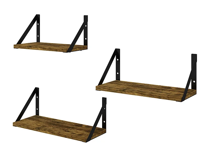 Étagère murale chêne rustique 40x15x12 fyrk