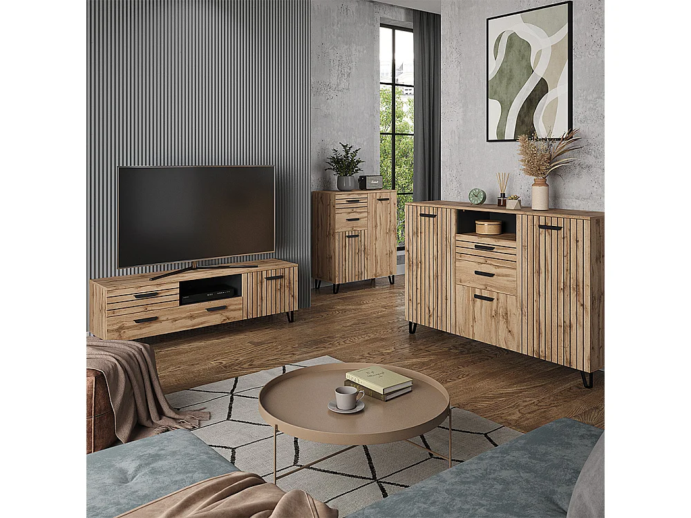 Perchero roble wotan 100x38x142 amber