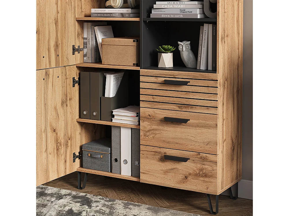 Vestiaire chêne wotan 100x38x142 amber