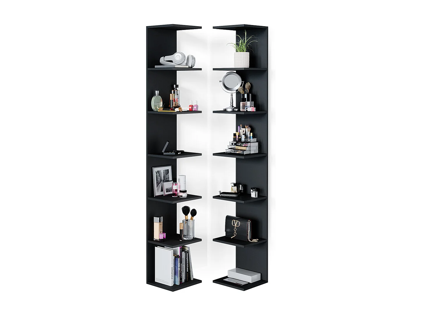 Étagère noir 30x28x190 paolo