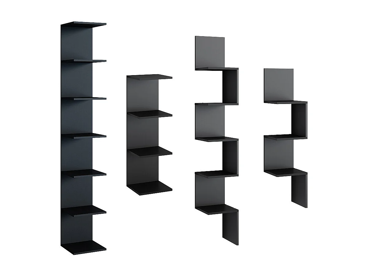 Étagère noir 30x28x190 paolo