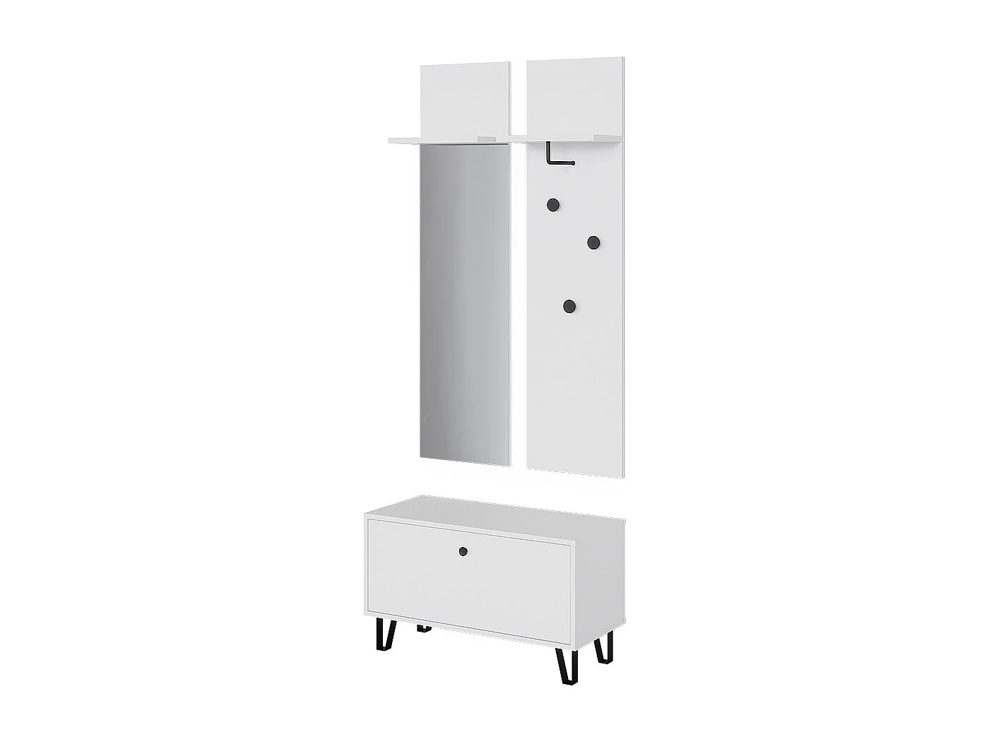 Ensemble vestiaire blanc 36x21.6x135 siri