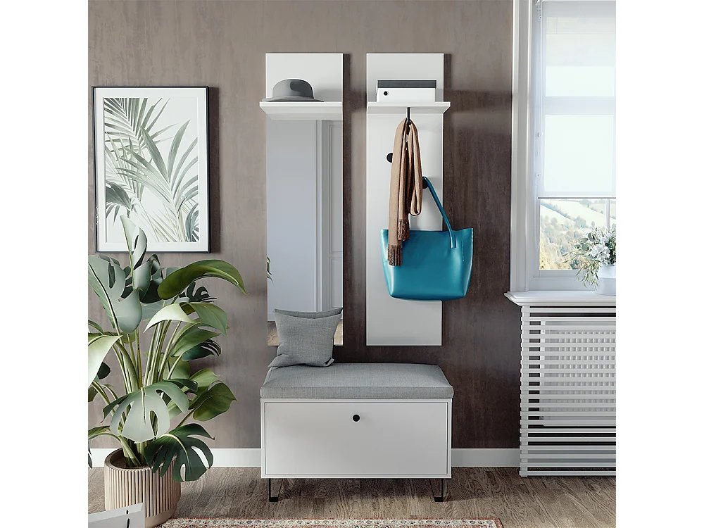 Ensemble vestiaire blanc 36x21.6x135 siri