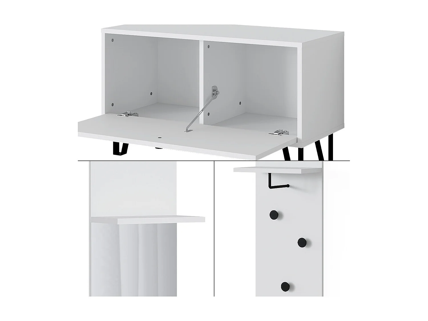 Ensemble vestiaire blanc 36x21.6x135 siri