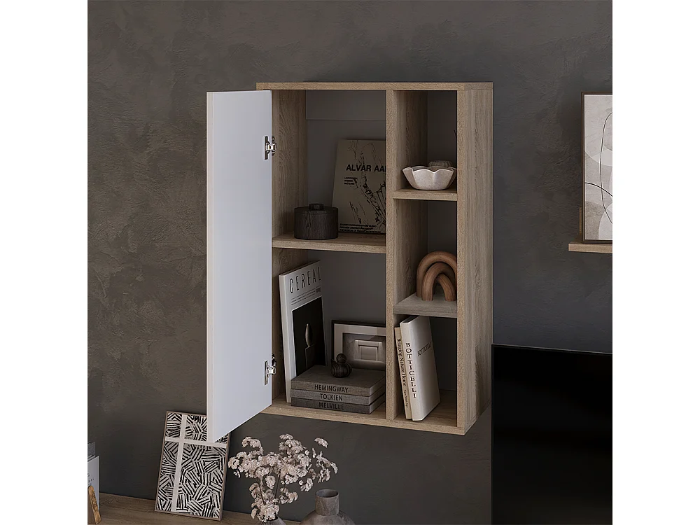 Etagère sonoma/blanc 50.1x28.3x78.4 berno