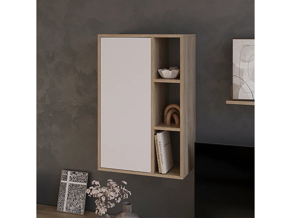 Etagère sonoma/blanc 50.1x28.3x78.4 berno