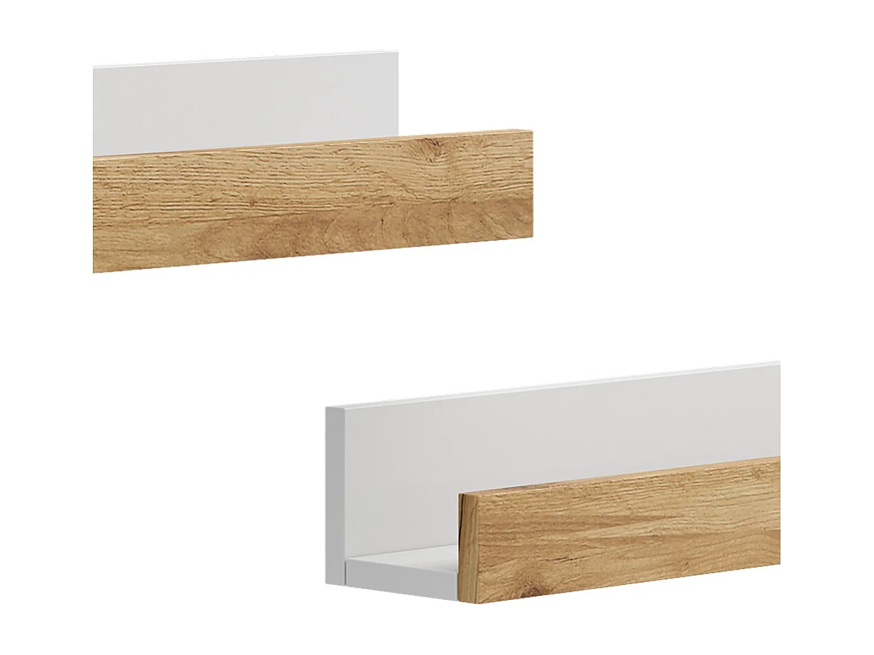 Étagère murale chêne blanc/force de lor 60x12x10 tomy