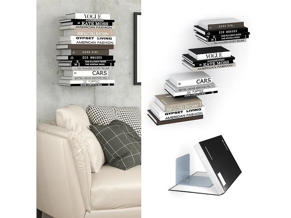 Étagère gris 12.5x12.5x9 ghost