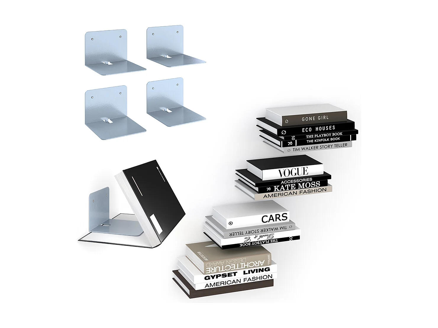 Étagère gris 12.5x12.5x9 ghost