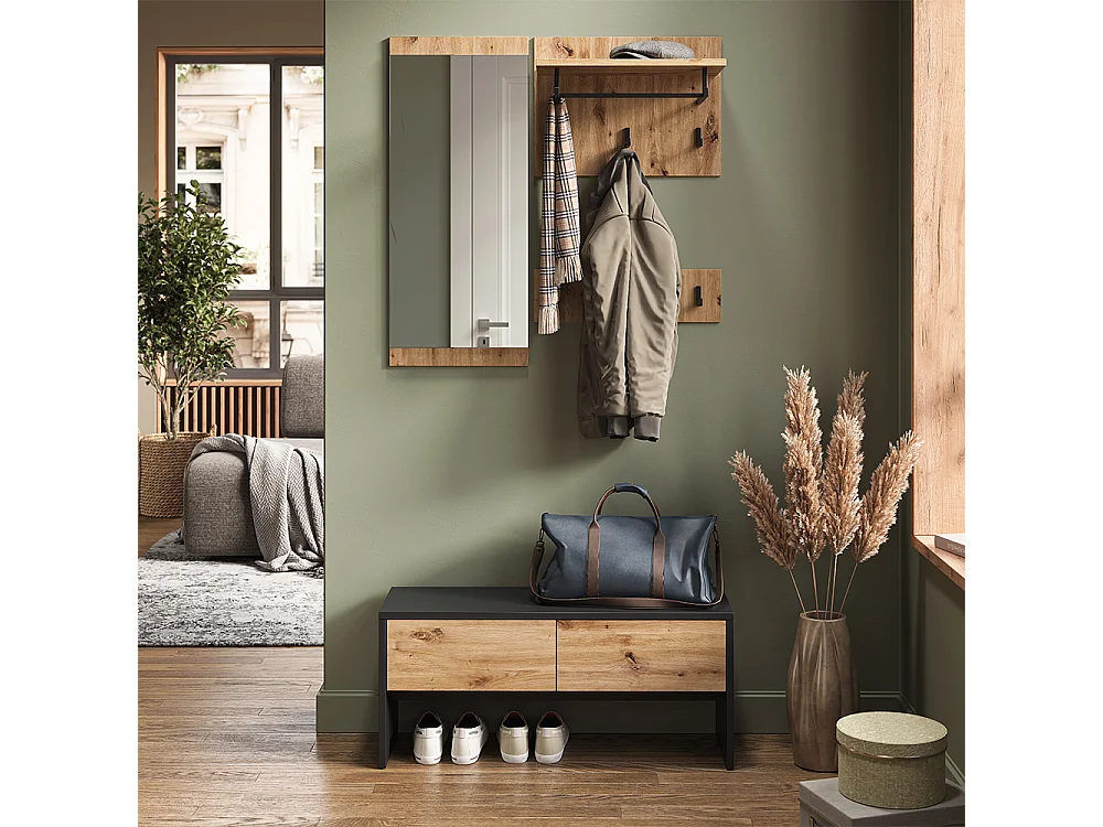 Vestiaire anthracite/artisan 90x30.1x40 selena