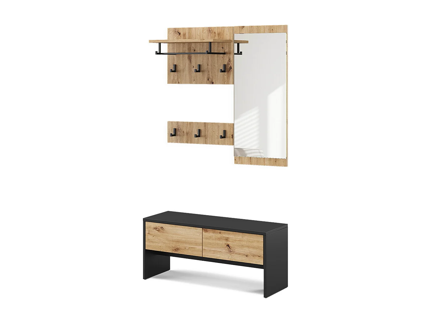 Garderobe anthrazit/artisan 90x30.1x40 selena