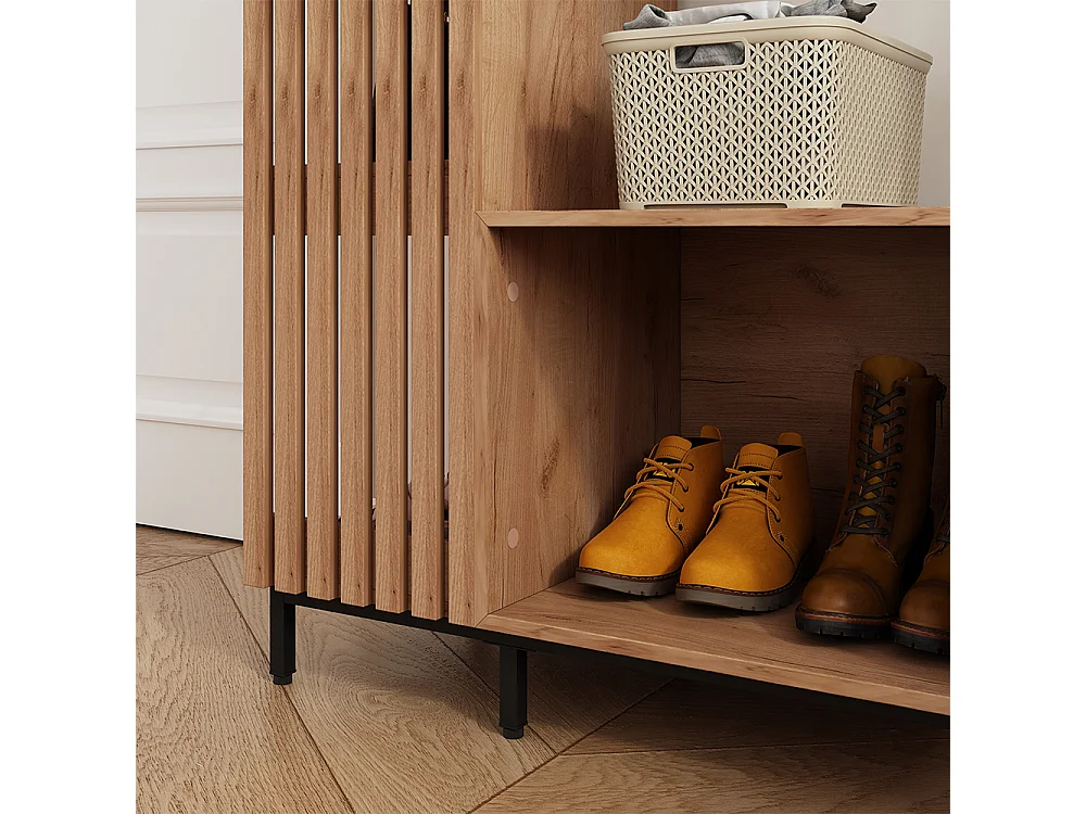 Vestiaire chêne de force doré 80x45x187 zinto