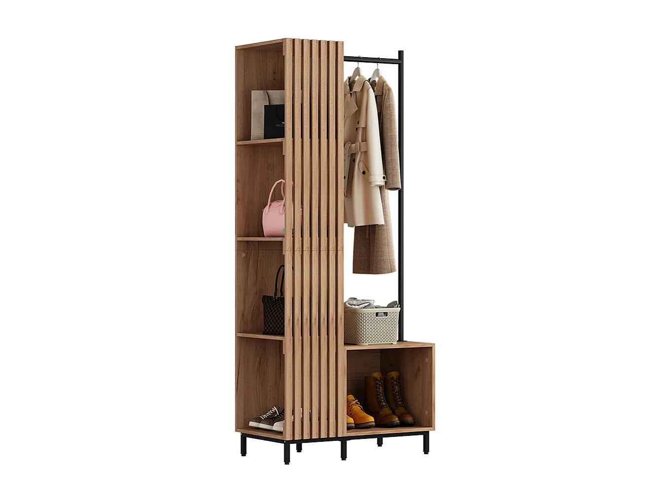 Garderobe dąb kraft złoty 80x45x187 zinto