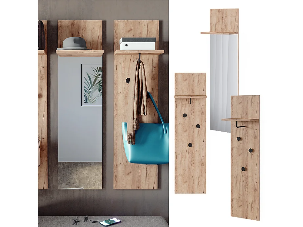 Armadio a muro  quercia dorata 36x21.6x135 siri