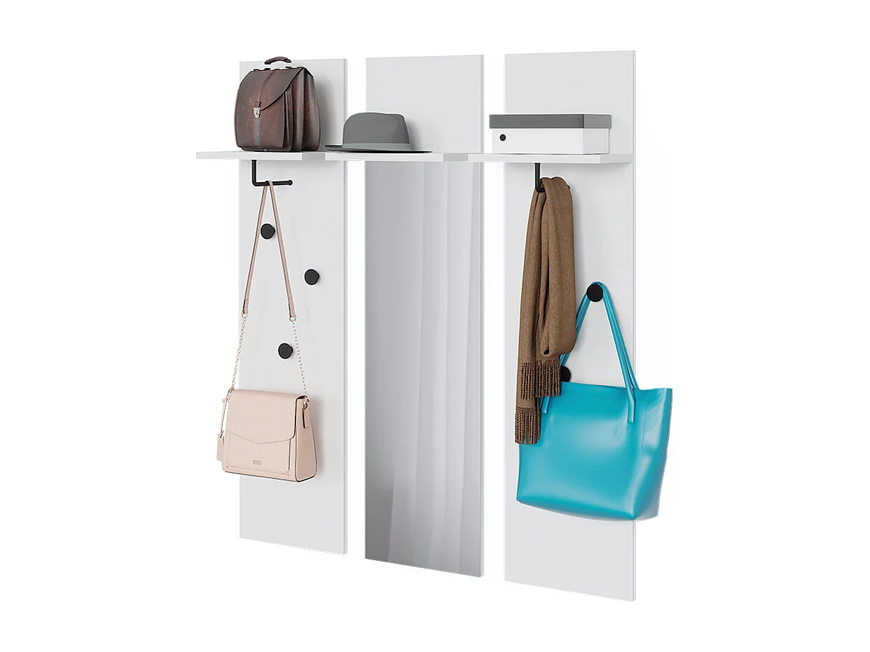 vestiaire mural  blanc 36x21.6x135 siri