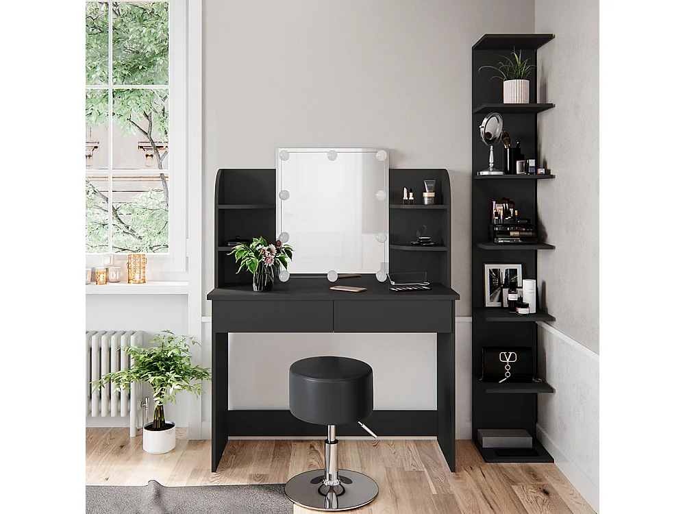 Etagère noir 30x28x190 paolo