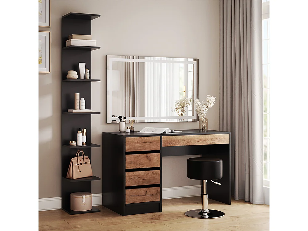 Etagère noir 30x28x190 paolo