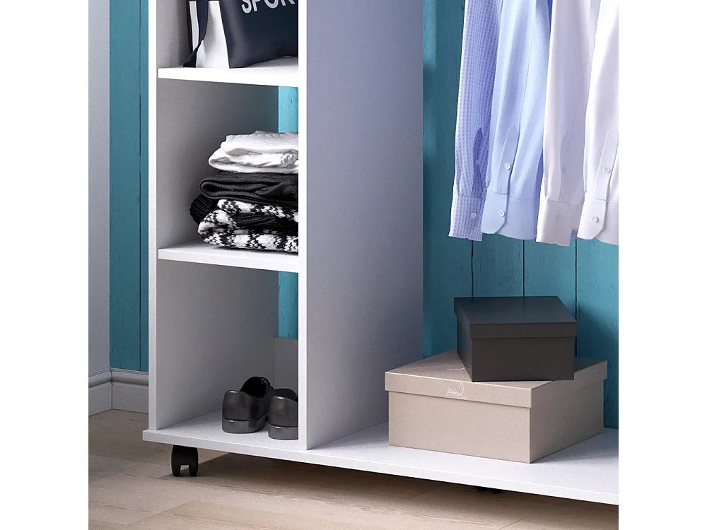 Armadio da ingresso bianco 110x42x129.4 cosmo