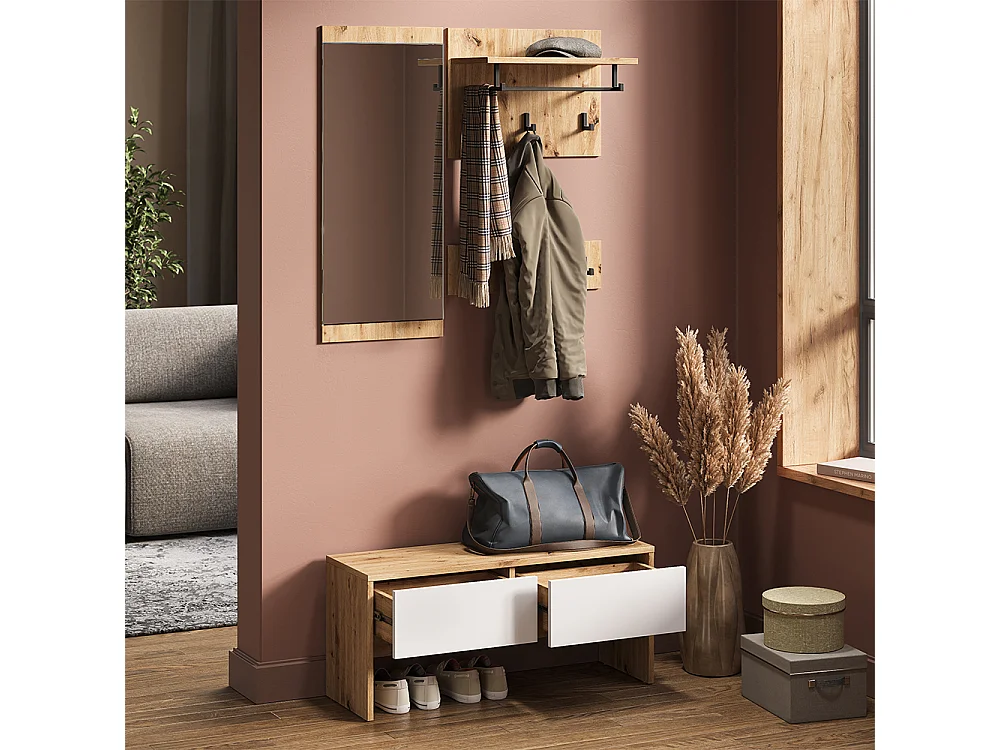 Vestiaire blanc/artisan 90x30.1x40 selena