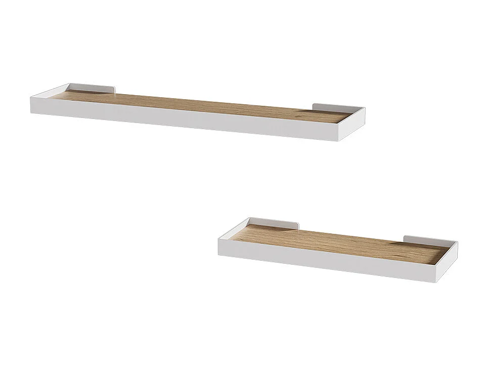 étagère murale chêne blanc/force de lor 60x15x3 erni