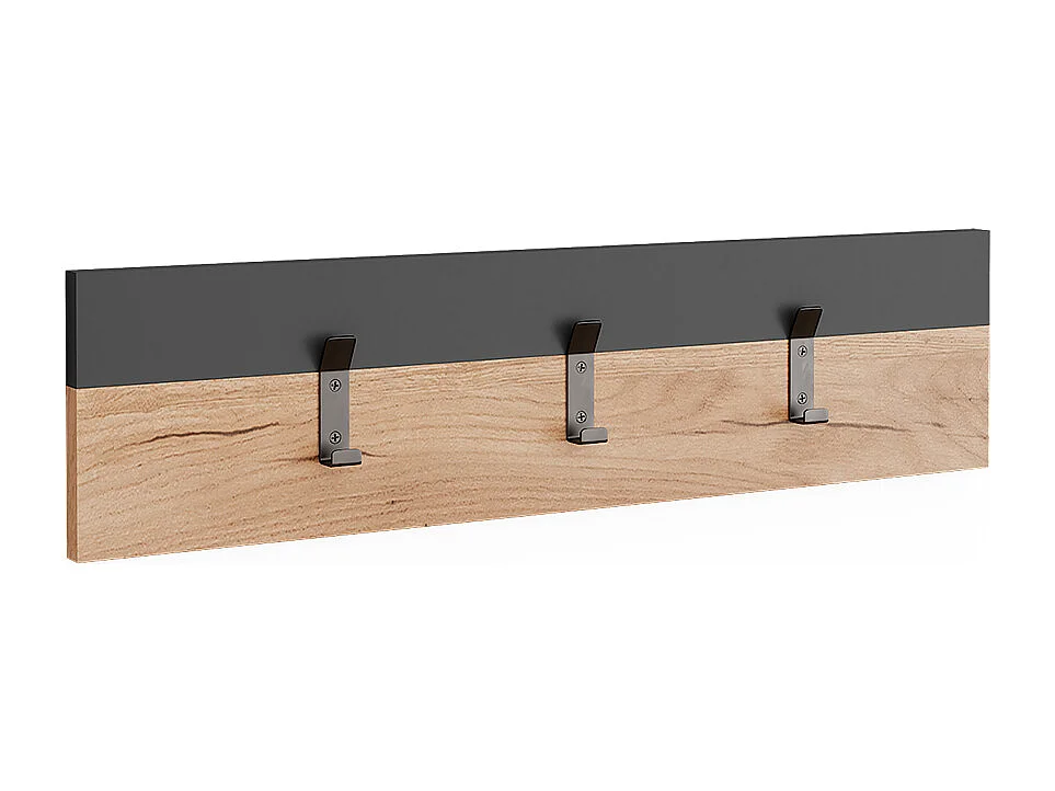 Vægknagerække antracit/gylden eg 60x1.6x15 orlando