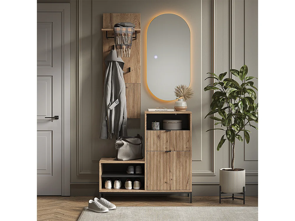 Wandgarderobe viking oak 43x27x120 eliza