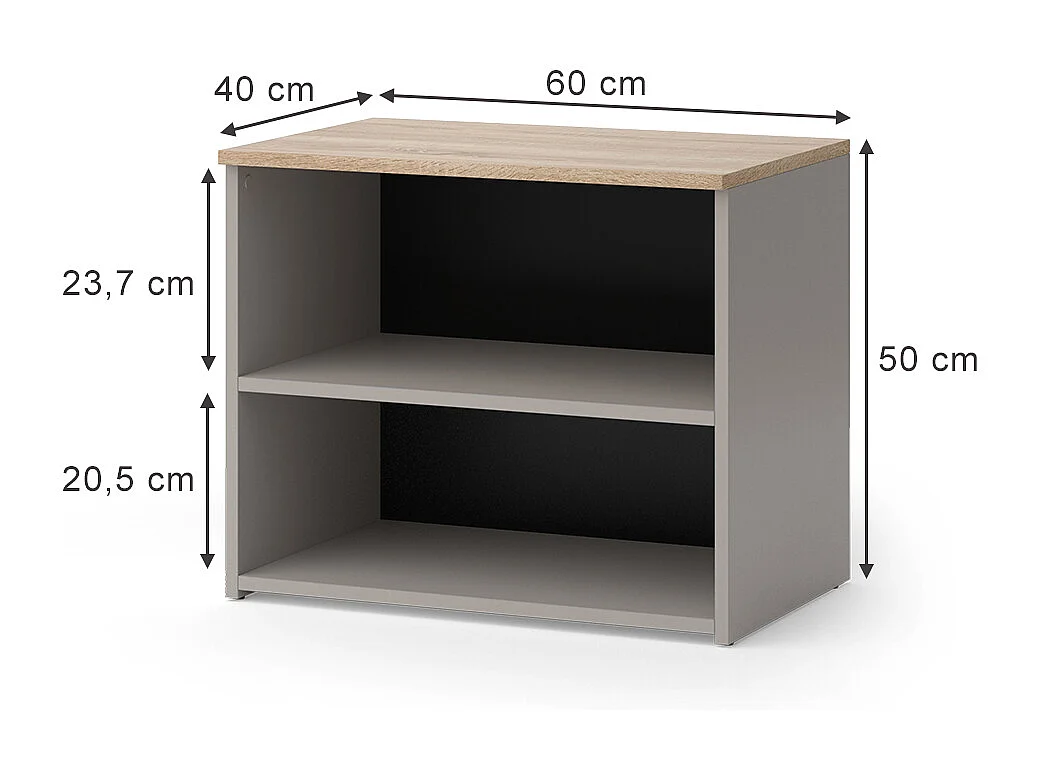 Meuble TV grège 60x40x50 wido