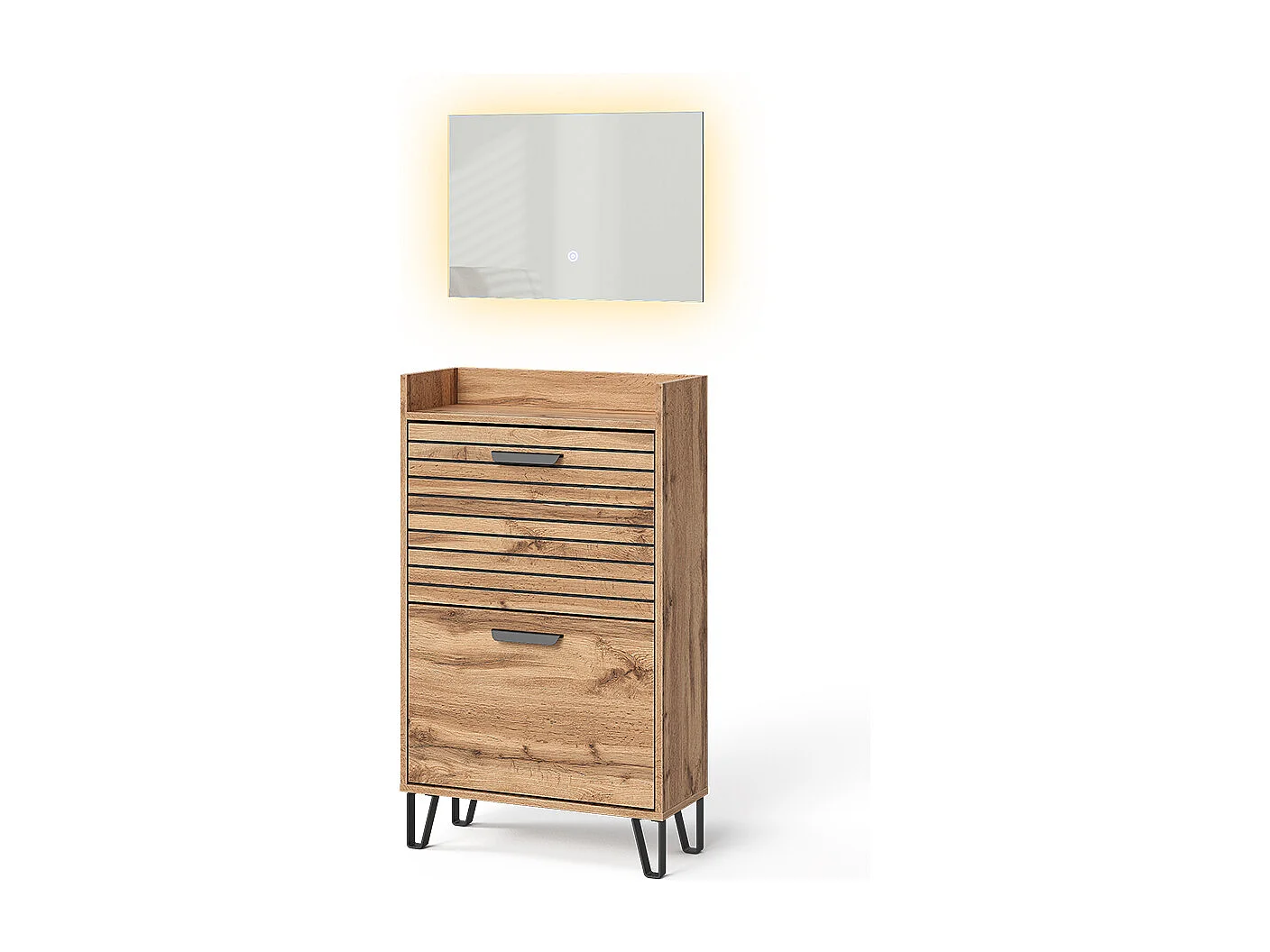 Wardrobe oak wotan 59.8x25x100 amber