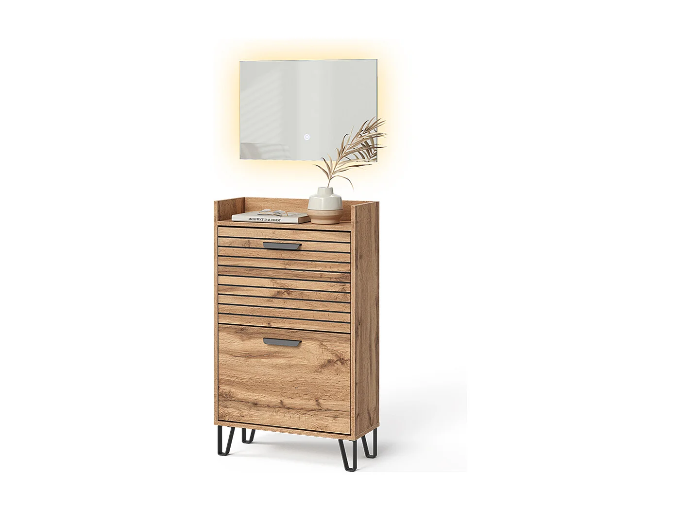 Wardrobe oak wotan 59.8x25x100 amber