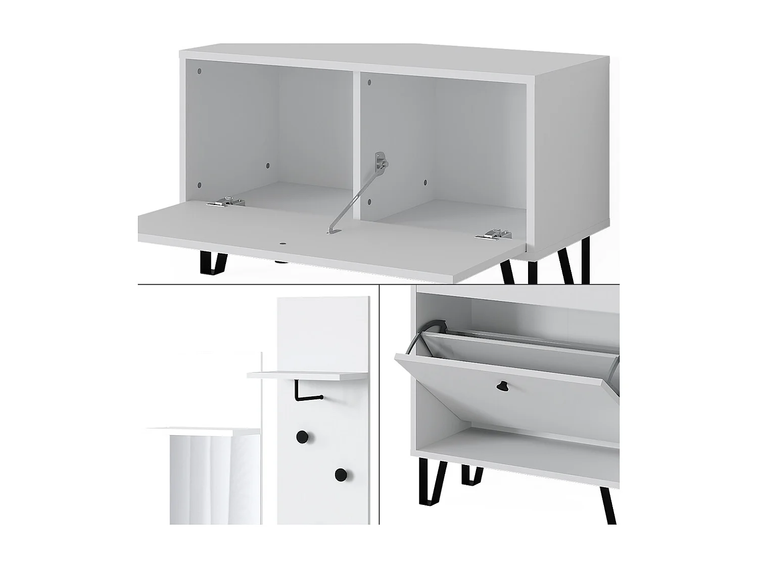 Ensemble de vestiaires  blanc 36x21.6x135 siri