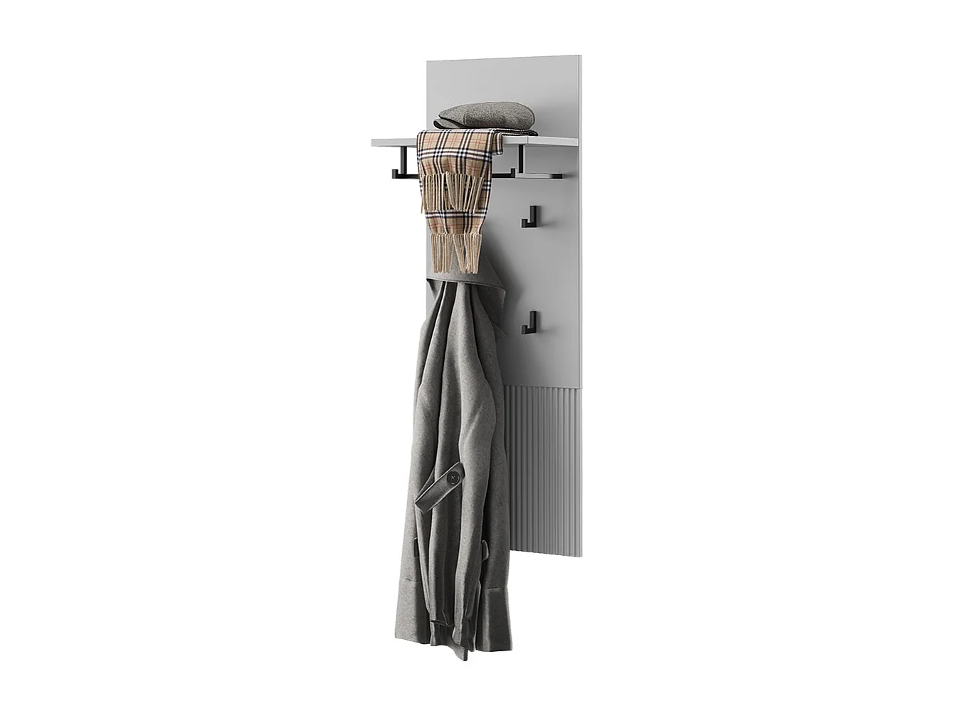 Wall coat rack grey 43x27x120 eliza
