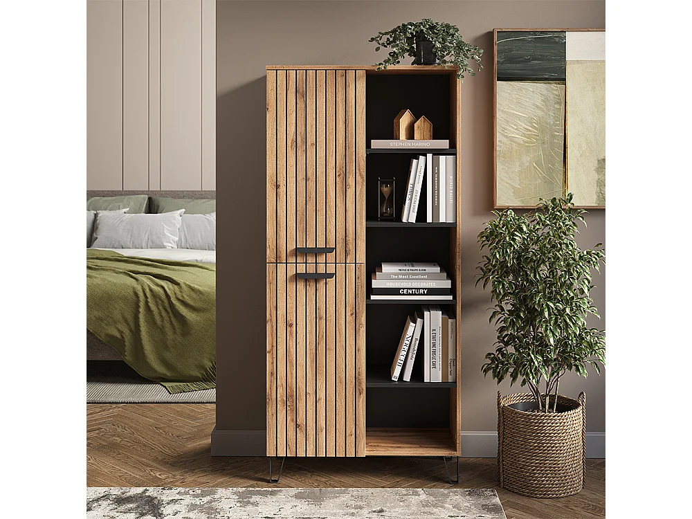 Armario roble wotan 80x38x172 amber