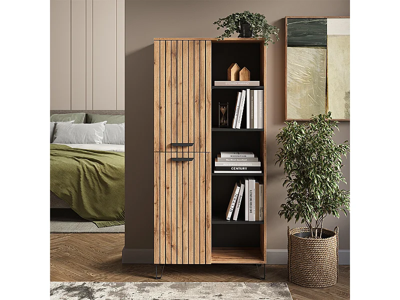 Vestiaire chêne wotan 80x38x172 amber