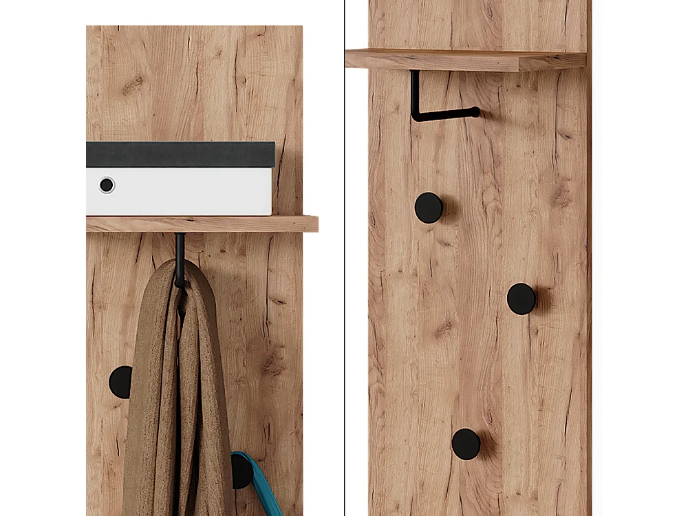 Vestiaire chêne de force doré 36x21.6x135 siri