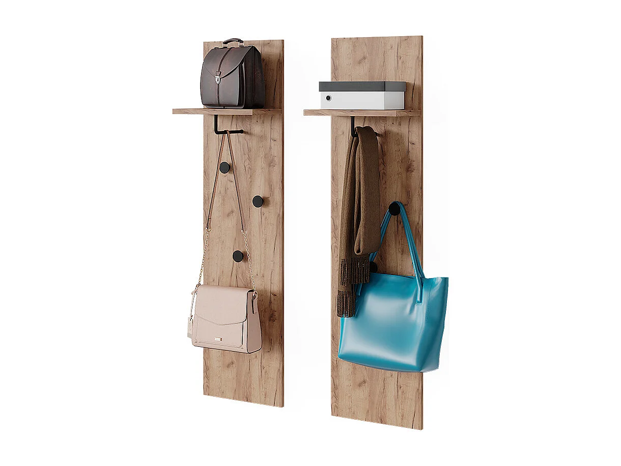 Vestiaire chêne de force doré 36x21.6x135 siri