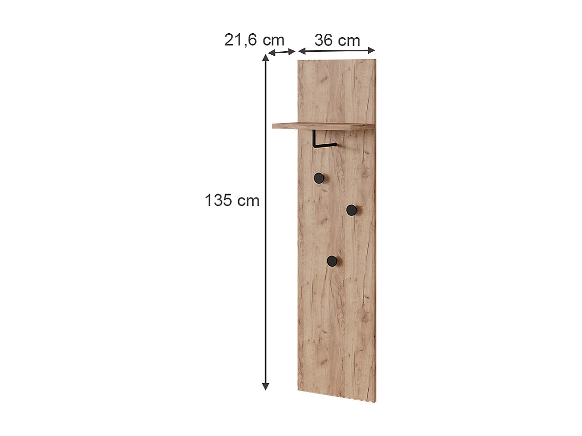 Coat rack gold power oak 36x21.6x135 siri