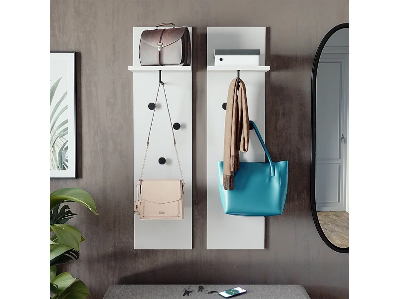 Vestiaire blanc 36x21.6x135 siri