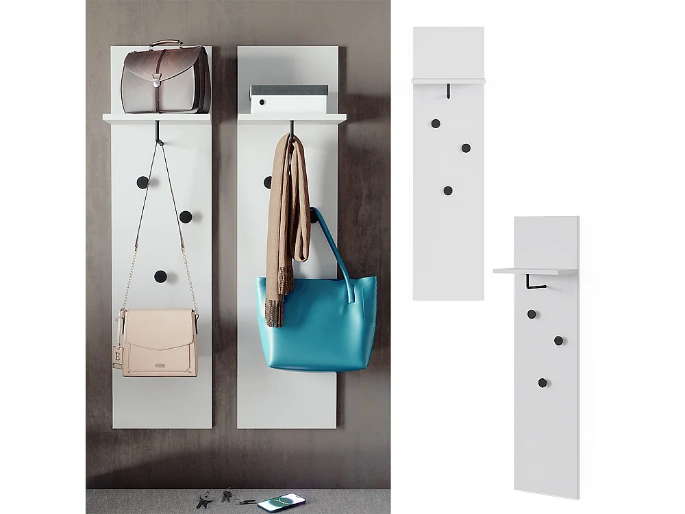 Perchero blanco 36x21.6x135 siri