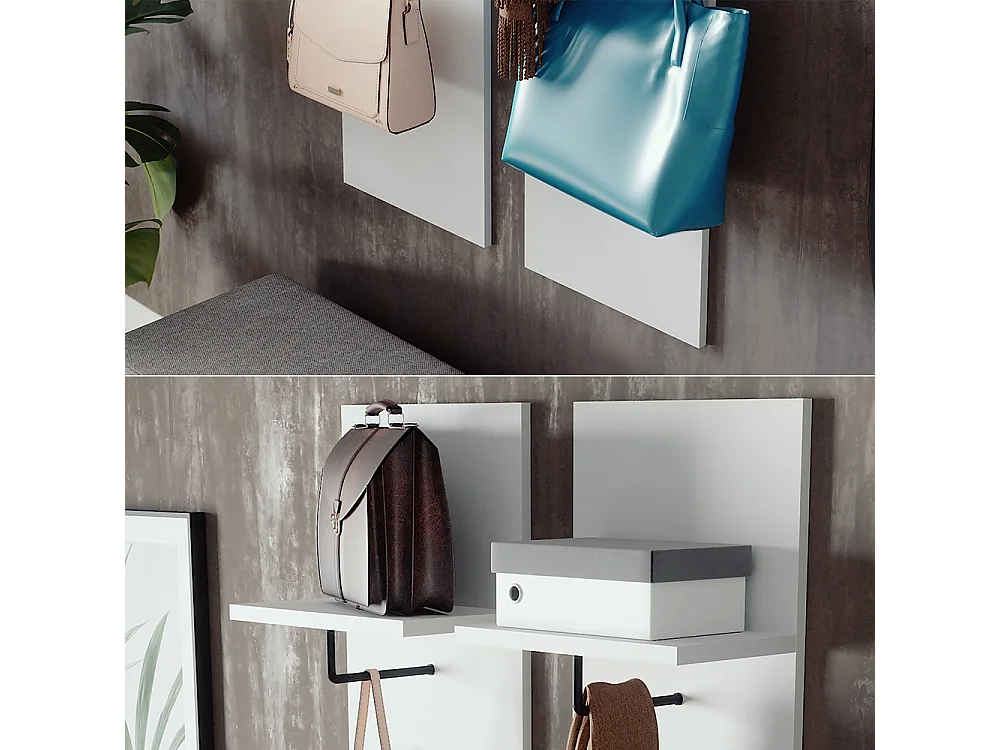 Perchero blanco 36x21.6x135 siri