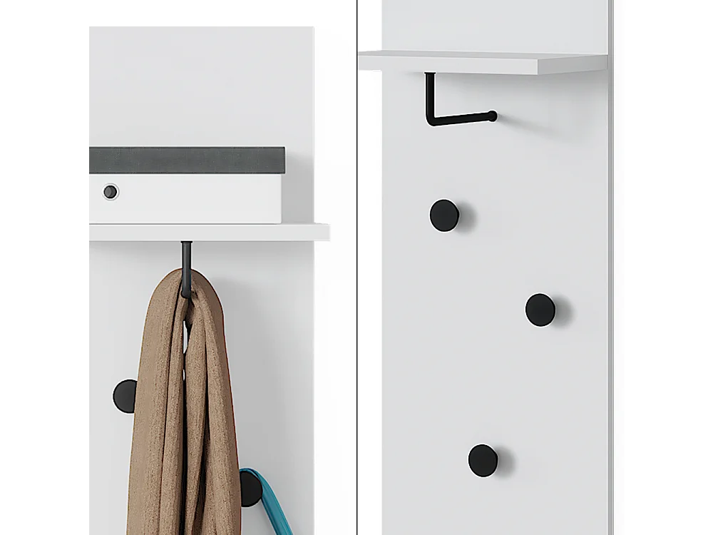 Perchero blanco 36x21.6x135 siri