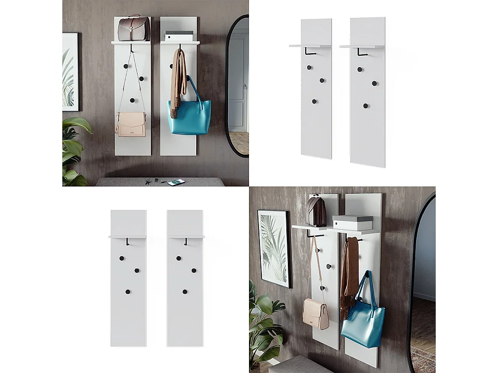 Perchero blanco 36x21.6x135 siri